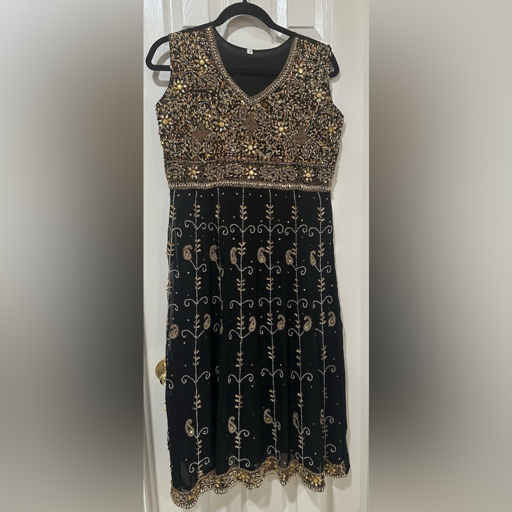 Gold and Black Indian outfit